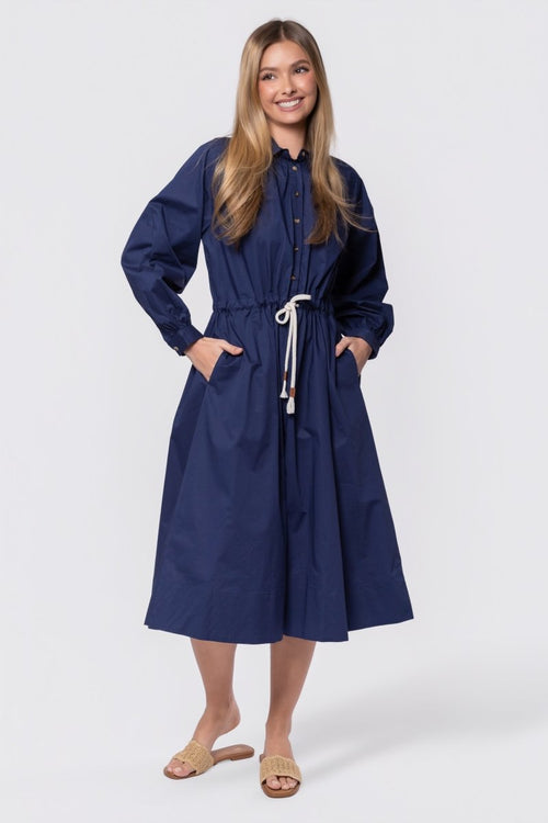 Linden Dress (Navy)
