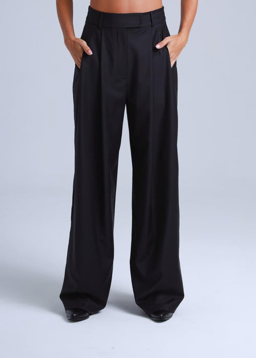 Broadway 3-Piece Liza Tailored Virgin Wool Suit in Deep Black