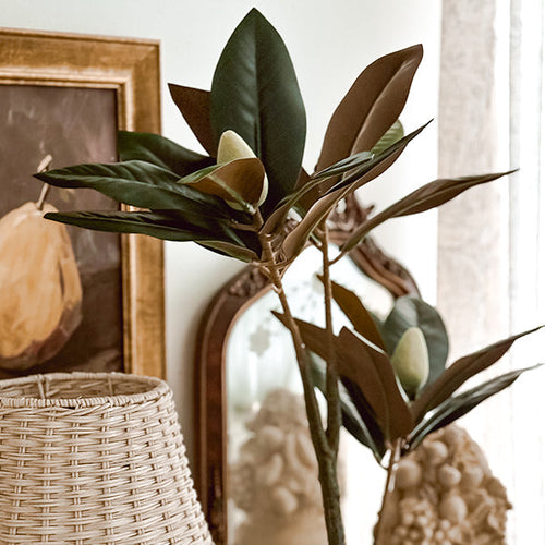 31 Inch Potted Faux Magnolia Tree
