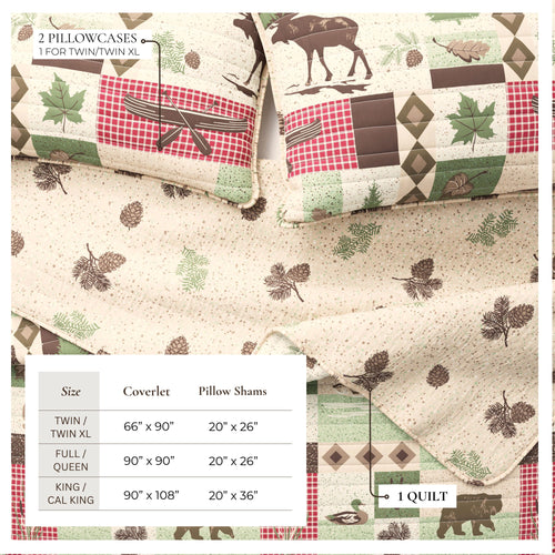 Wilder Collection 3 Piece Lodge Quilt Set