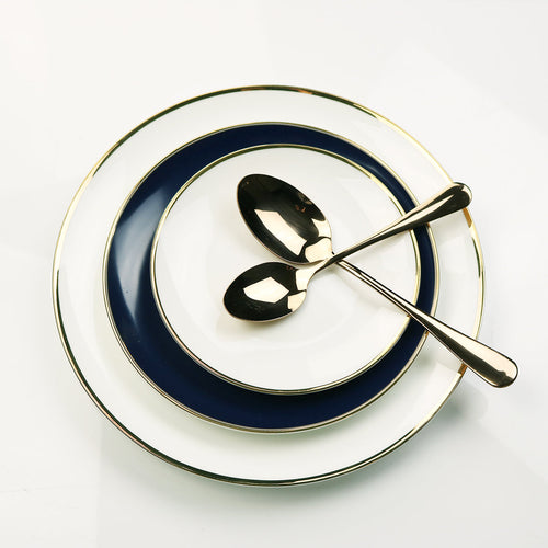 New Sapphire Blue Jewel Salad Plate- Set of 4