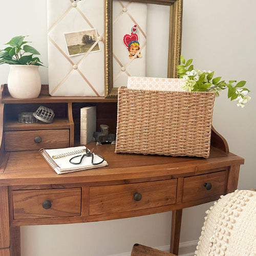 Woven Hanging File Basket