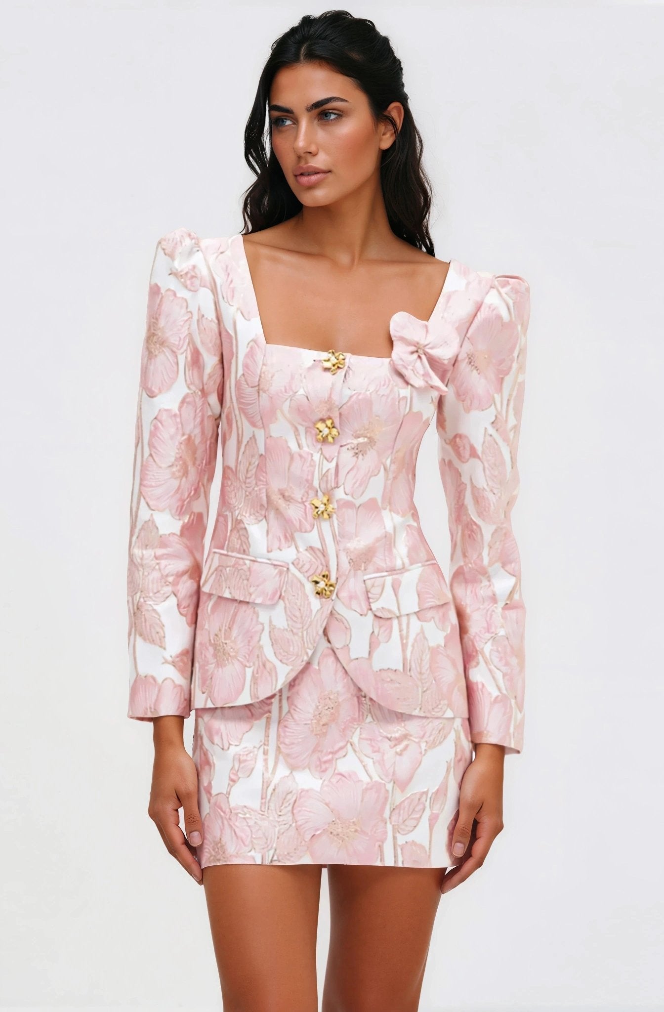Petal Jacquard Jacket – Pink (Final Sale)