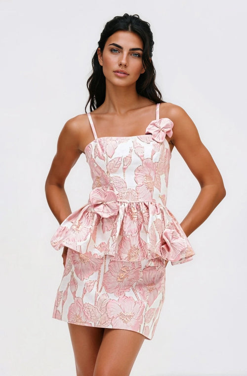 Petal Jacquard Skirt – Pink (Final Sale)