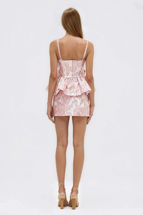 Petal Jacquard Top – Pink (Final Sale)