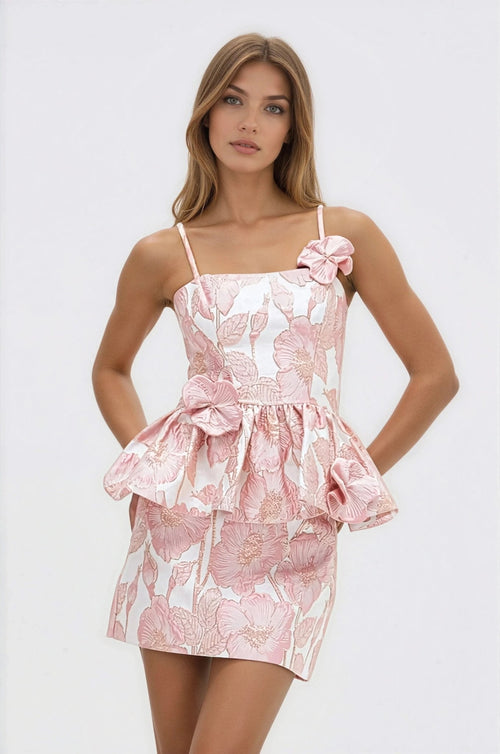 Petal Jacquard Top – Pink (Final Sale)