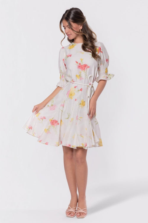 Reina Dress (White Flower)