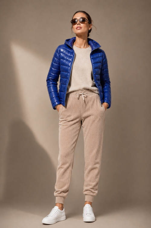 The Senenne | Hooded Down Jacket | Electric Blue