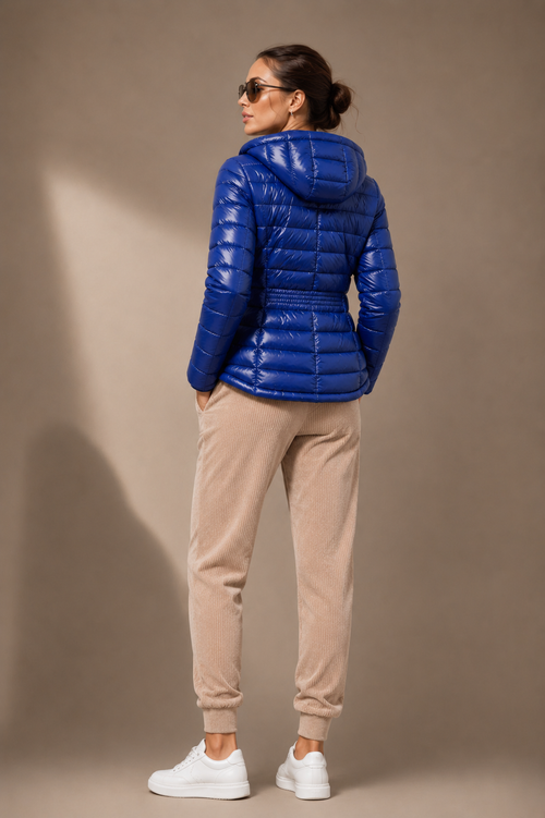 The Senenne | Hooded Down Jacket | Electric Blue