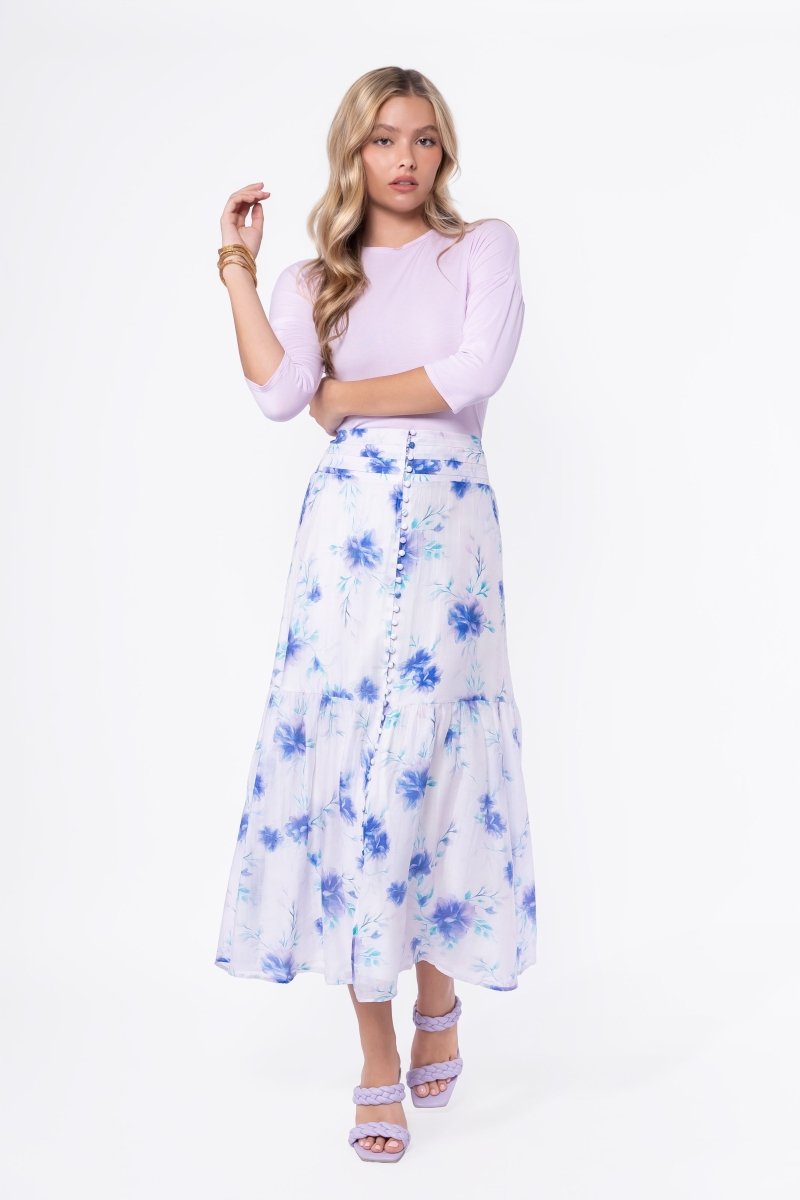 Siena Skirt (Purple Flower)