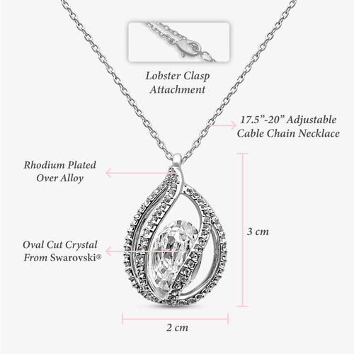 TRYNDI™ To My Amazing Soulmate Birdcage Necklace With Authentic Swarovski Crystals