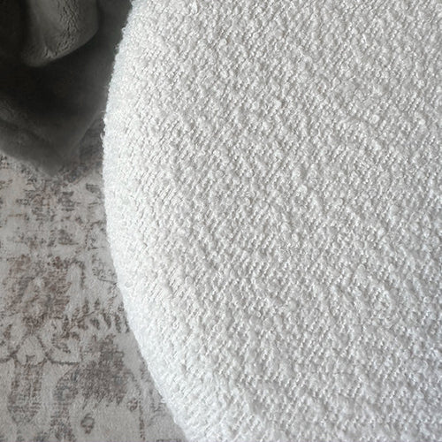 Stowaway Chic Boucle Ottomans, Set of Two