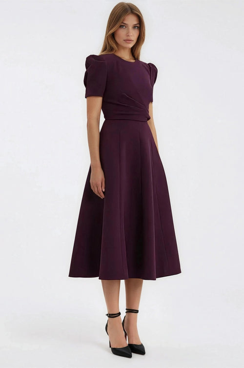 Syrah Midi Dress – Blackberry