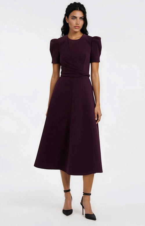 Syrah Midi Dress – Blackberry