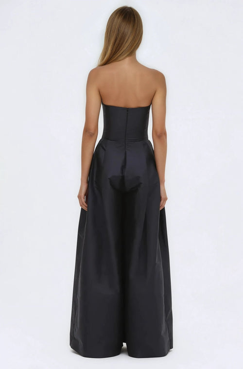 Taffeta Bloom Jumpsuit – Black (Final Sale)