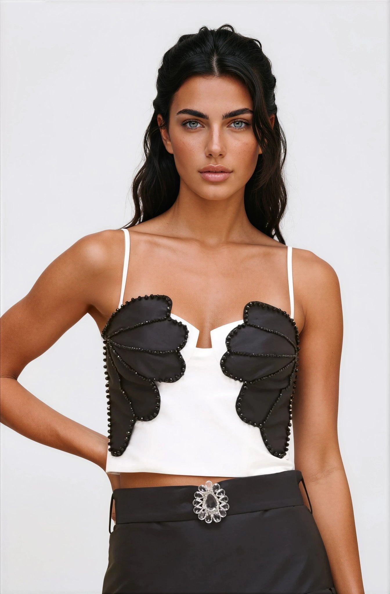 Taffeta Bloom Top - Off White (Final Sale)