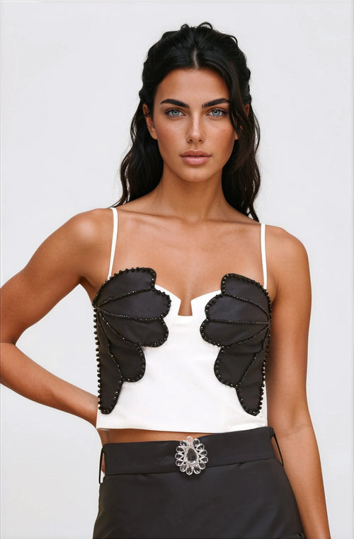 Taffeta Bloom Top - Off White (Final Sale)