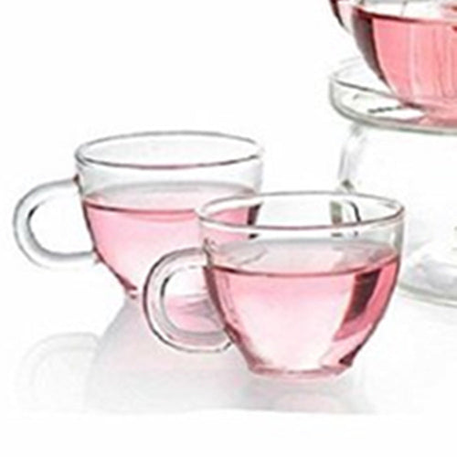 FANCY & STACY Teapot with infuser + warmer and 4 cups