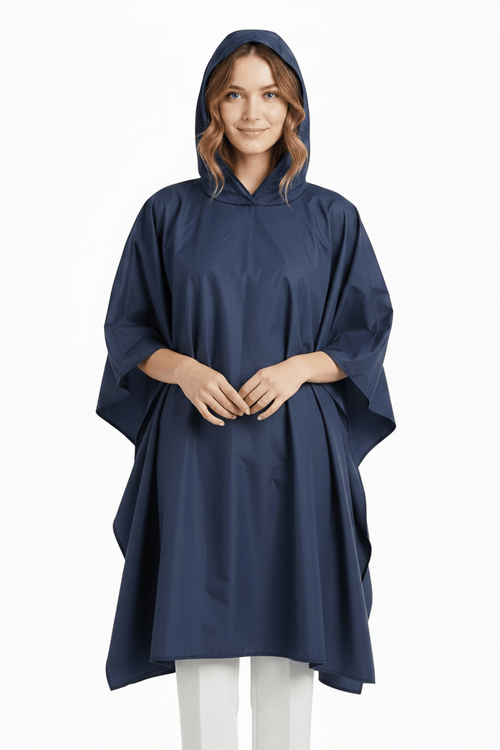 The Durham | Packable Poncho | Soft Matte Ink Navy