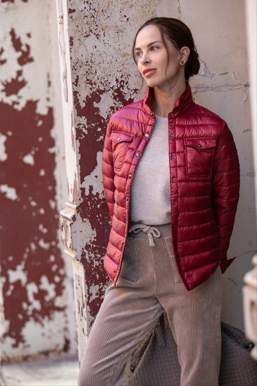 The Harrow Royale | Down Shirt | Bordeaux
