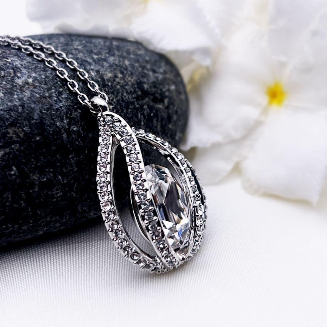 To My Beautiful Wife - I Love You, Always &  Forever - Orbital Birdcage Necklace