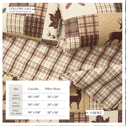 Redwood Lodge 3 Piece Quilt Set