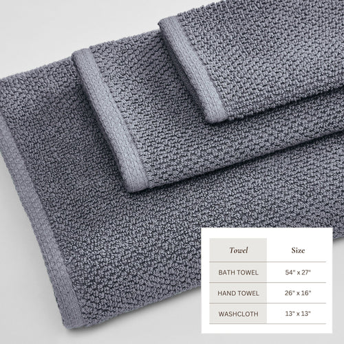 Cotton Textured Bath Towel Set - Acacia Collection