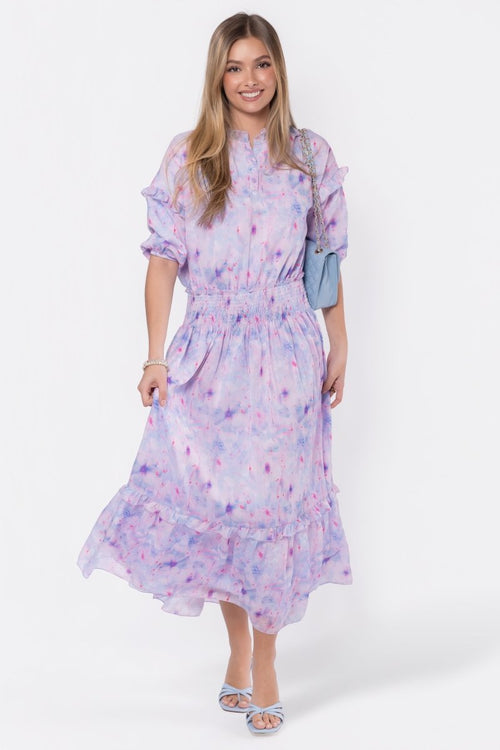 Victoria Dress (Blue Pink)