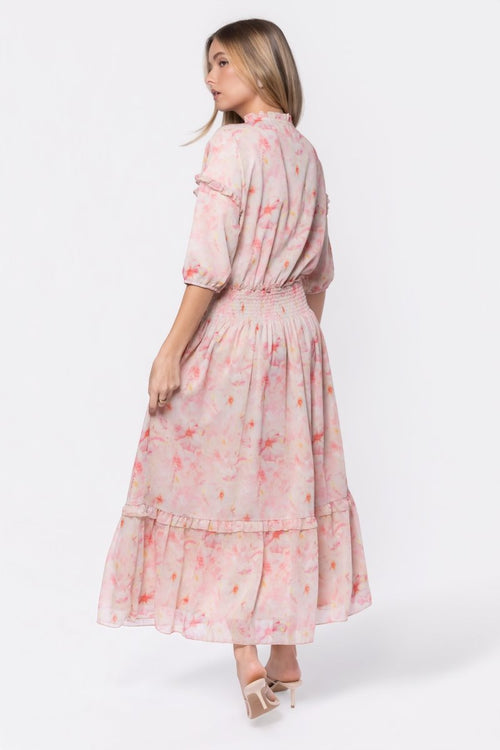 Victoria Dress (Pink Yellow)