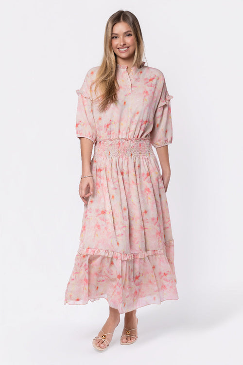 Victoria Dress (Pink Yellow)