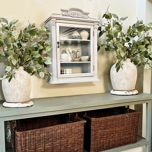 Baroque Elegance Wall Mounted Cabinet with Magnetic Door