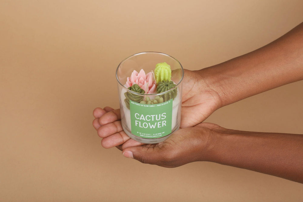 Cactus Flower Container Candle