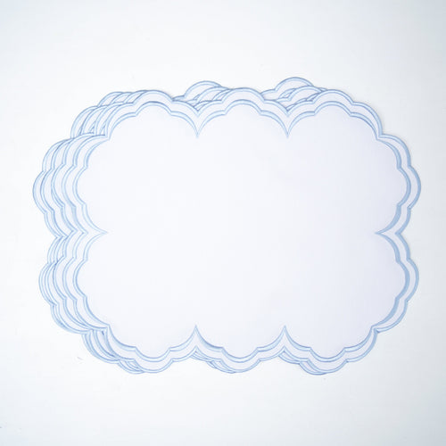 AQUELLE WHITE RECTANGLE FABRIC PLACEMAT