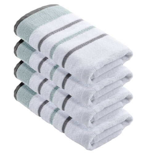 Decorative Cotton Stripe Bath Towel Set - Noelle Collection