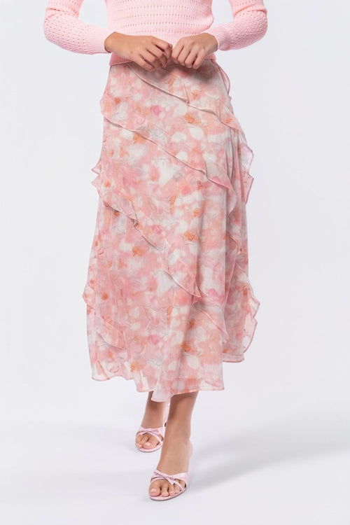 Zella Skirt (Light Pink Pattern)