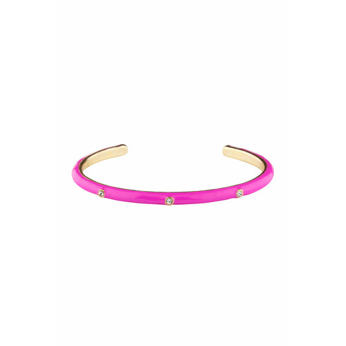 Color Metal Rhinestone Cuff Bracelet