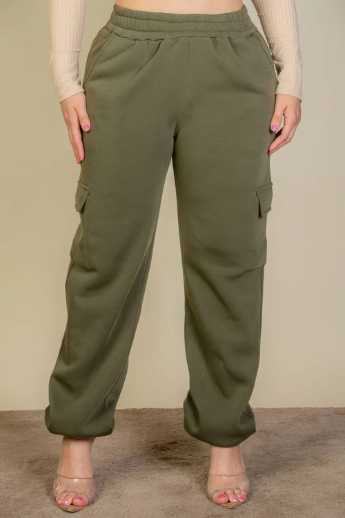 Women's Plus Size Sweatpants with Side Pocket & Drawstring Waist