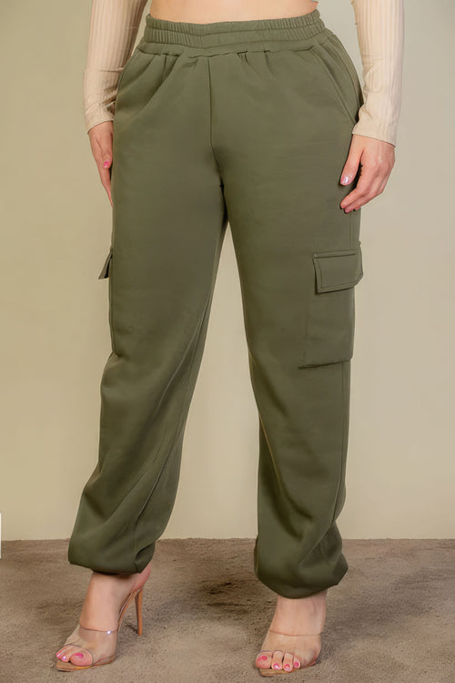 Women's Plus Size Sweatpants with Side Pocket & Drawstring Waist