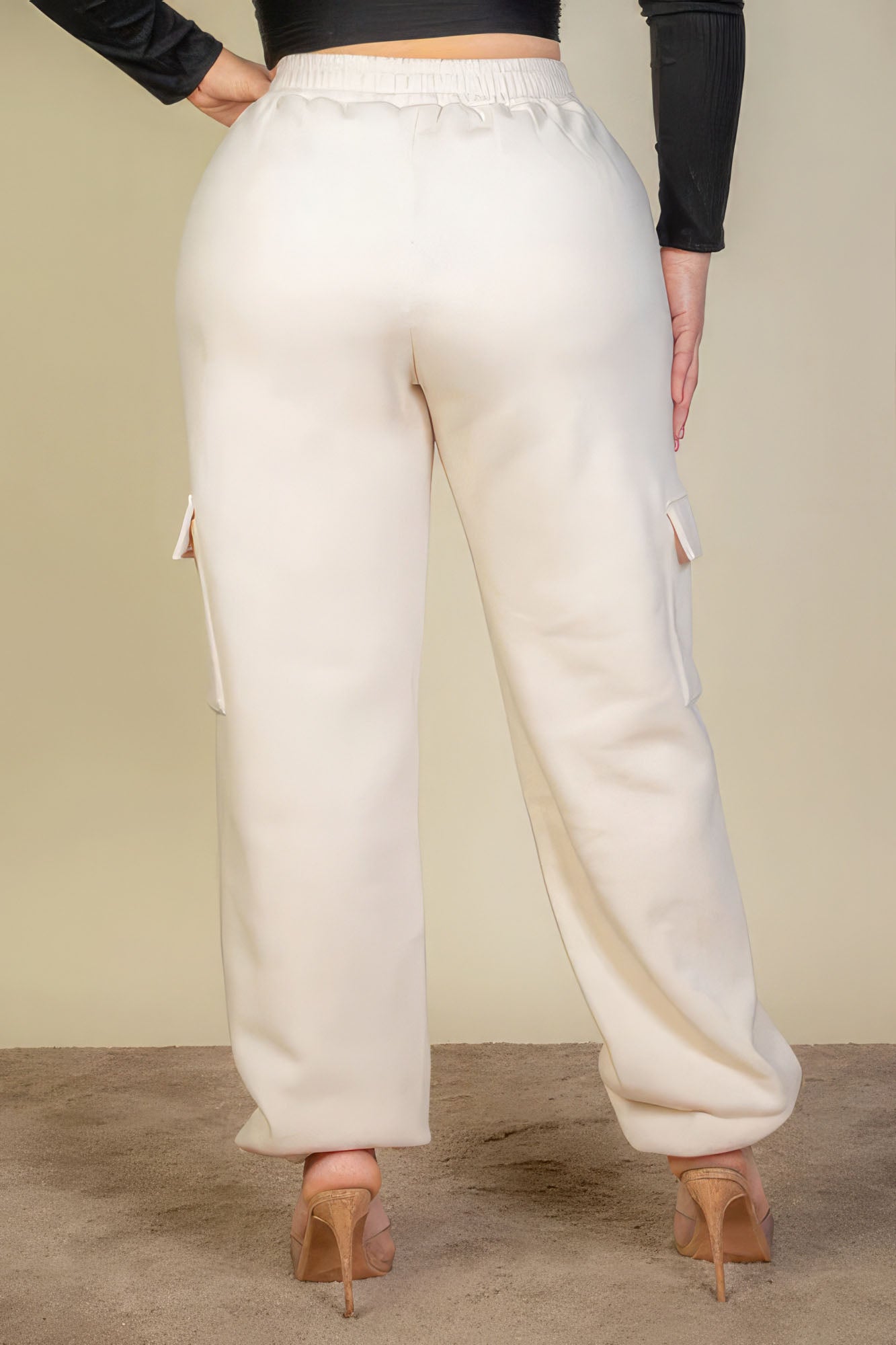 Women's Plus Size Sweatpants with Side Pocket & Drawstring Waist