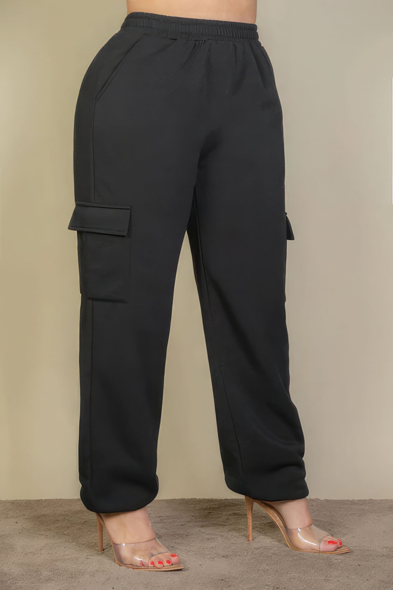Women's Plus Size Sweatpants with Side Pocket & Drawstring Waist
