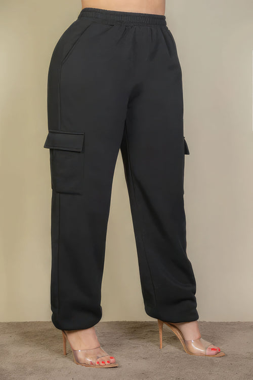 Women's Plus Size Sweatpants with Side Pocket & Drawstring Waist