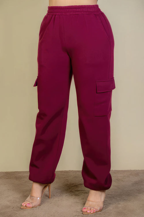 Women's Plus Size Sweatpants with Side Pocket & Drawstring Waist